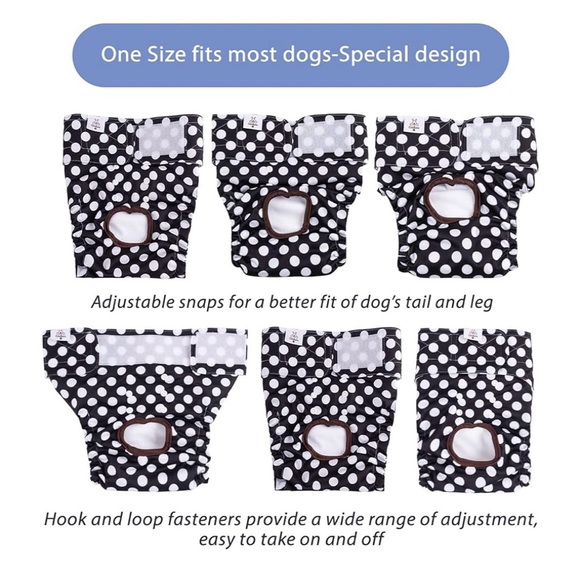 Cutebone female dog diapers, package of 4, size XL - Picture 5 of 5